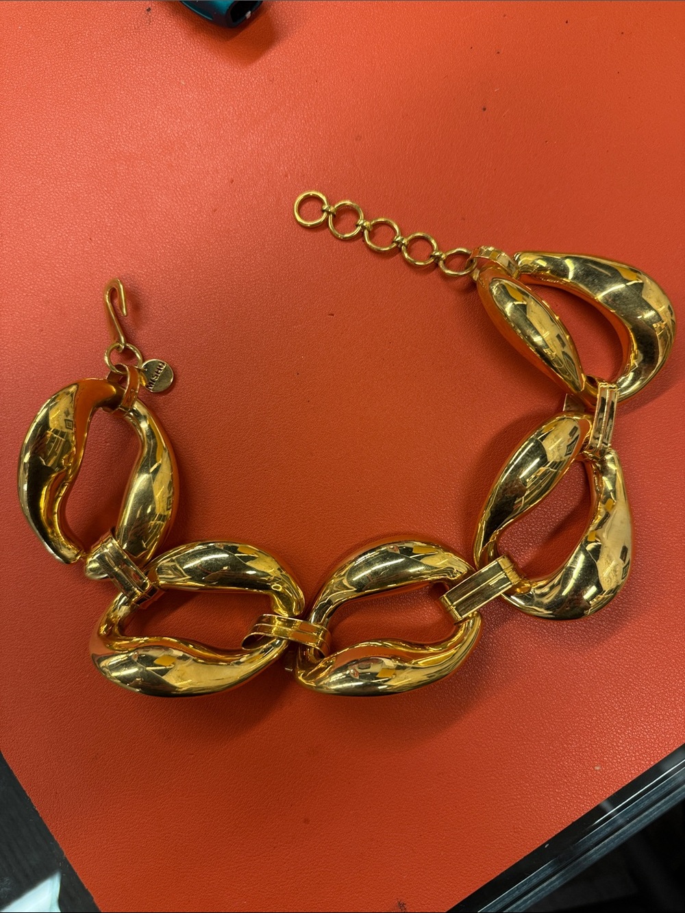 Gold Oversized Link Necklace - Women's Statement Jewelry